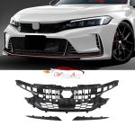 car front grill piano black for honda civic 2022-2024 or 11th generation