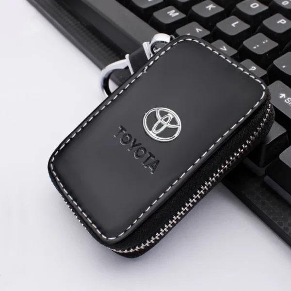 Toyota mini leather zipper pouch