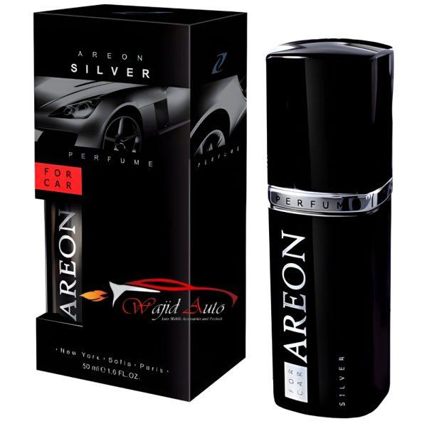 Areon quality car perfume box silver