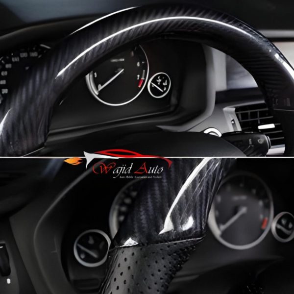 Carbon fiber steering cover black