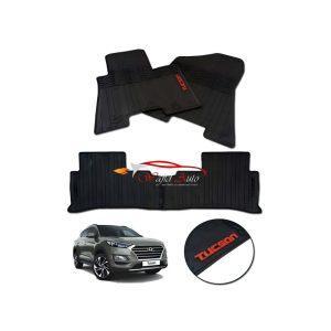 Hyundai tucson latex rubber floor mats in black colour