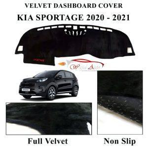 Kia sportage dashboard mat in velvet black colour