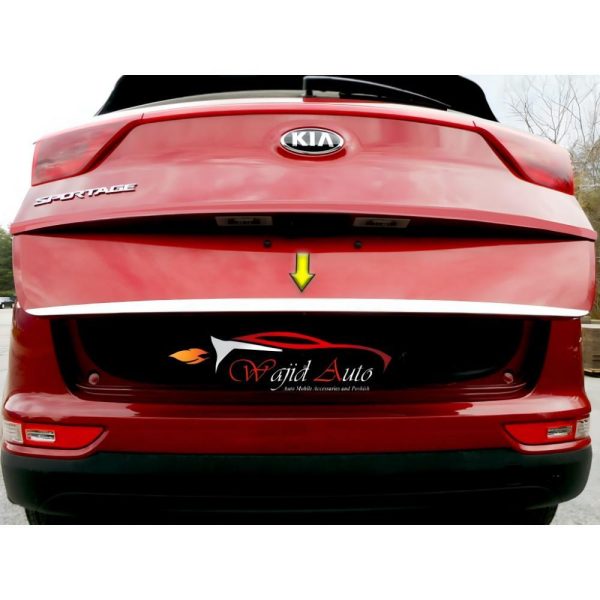 Kia sportage tail gate lower trim in chrome