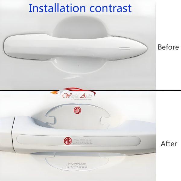 Mg transparent door guard pic before and after