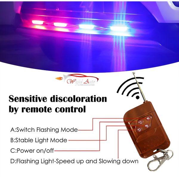 Police flasher light 8pc high power with remote operate