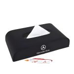 Pu leather tissue box benz logo in black colour