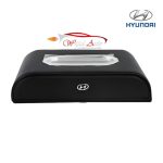 Pu leather tissue box hyundai logo in black colour