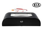 Pu leather tissue box kia logo in black colour