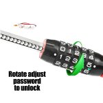 Steering lock without key/keyless password option in red colour