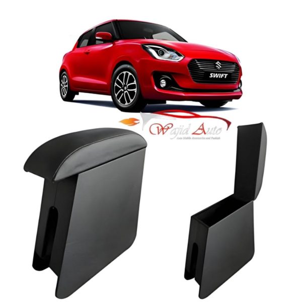 Suzuki swift 2022 wooden armrest custom made in black colour.