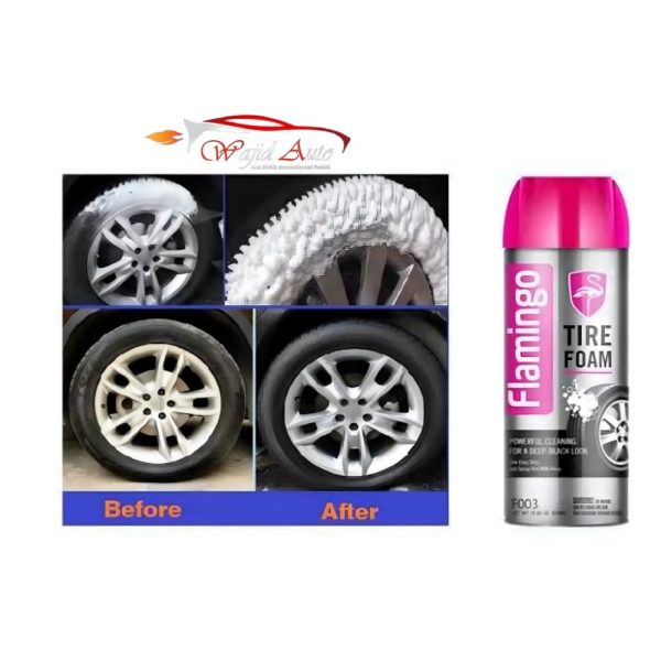 Flamingo tire foam for tire shine