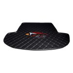 Black piece of matt with skin colour stitch for car trunk use 7d matt