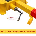 anti theft brass lock in red and yellow colour