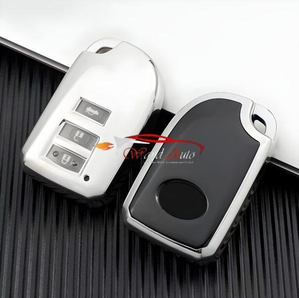 Toyota yaris 2020,2021,2022,2023,2024,2025 tpu key cover in silver colour