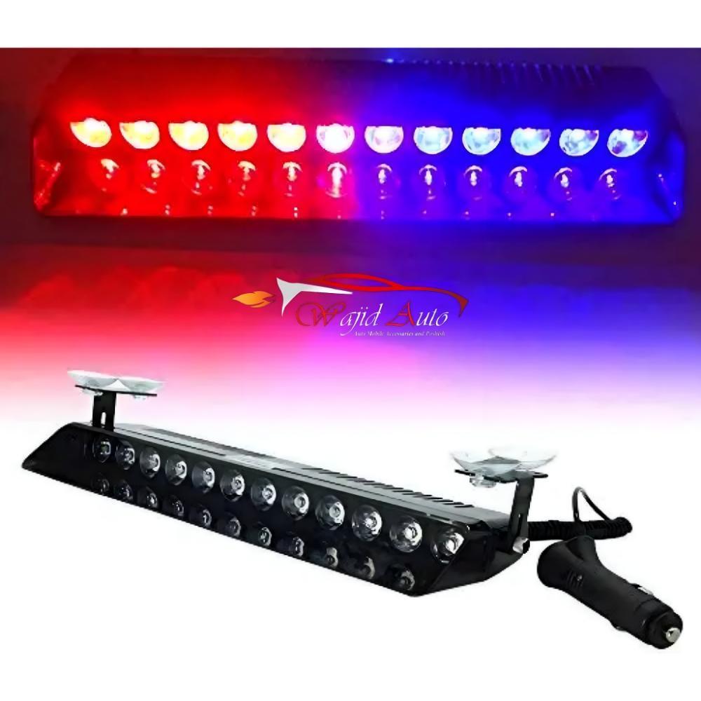 Red and blue 12 led flasher light.