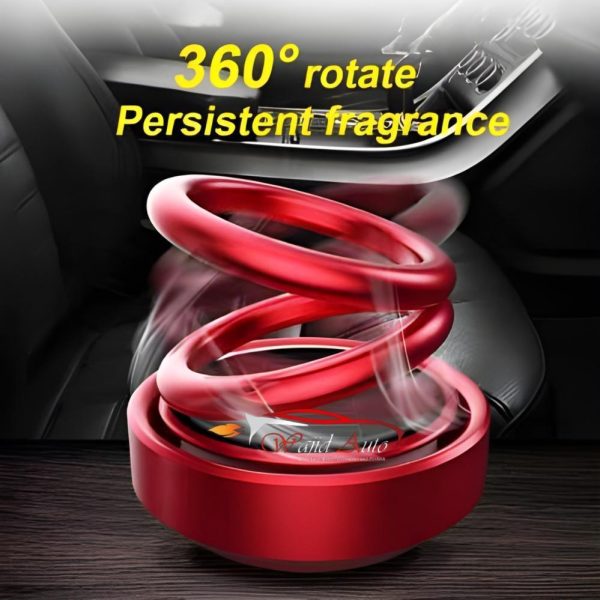 solar rotating car perfume red