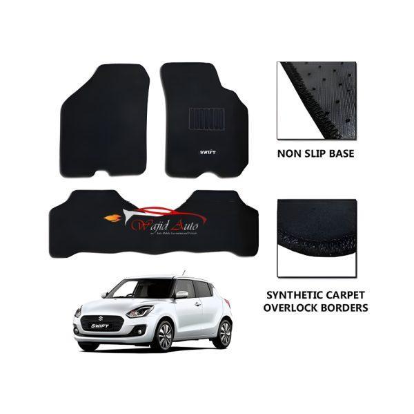 swift 2022,2023,2024,2025 special floor mats/carpet mats in black colour