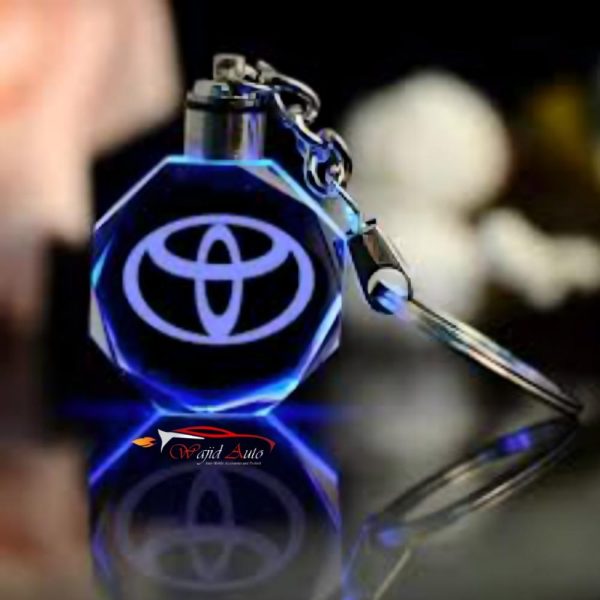 Crystal led key chain toyota