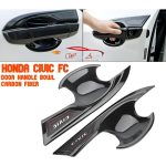 Door handle bowl carbon fiber for honda civic x