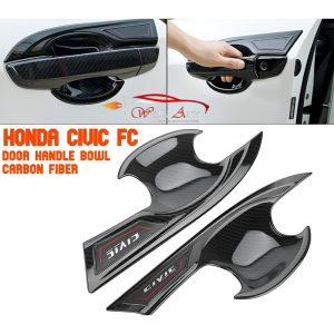 Door handle bowl carbon fiber for honda civic x 2016,2017,2018,2019,2020,2021