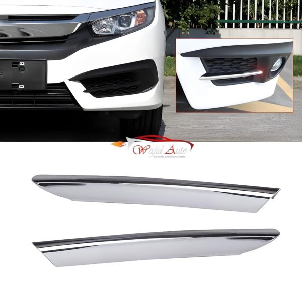 Honda civic x front & back bumper lights chrome trim