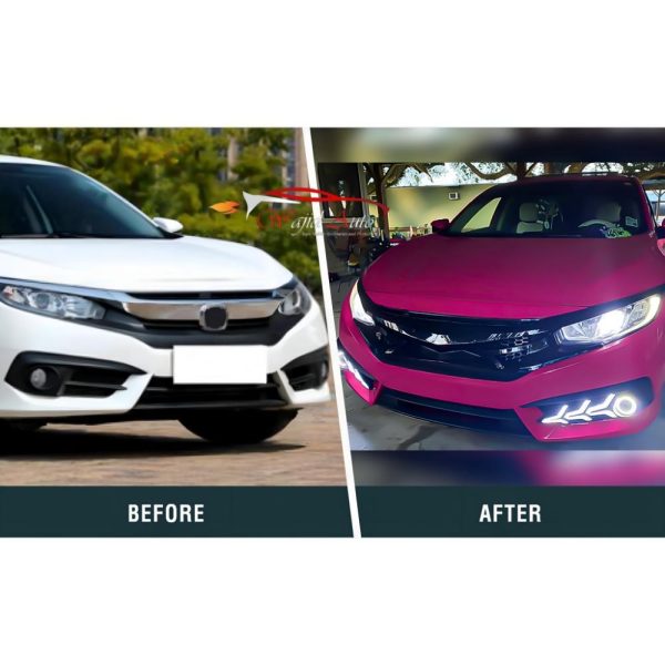 Honda civic x 2016,2017,2018,2019,2020,2021 front drl arrow