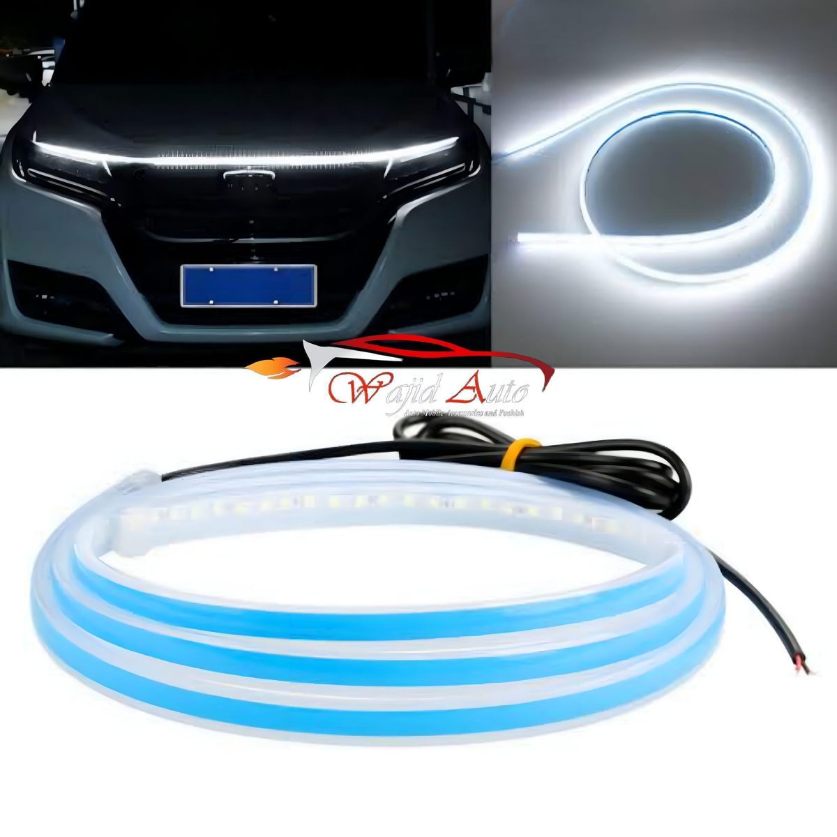 Bonnet Hood light neon white