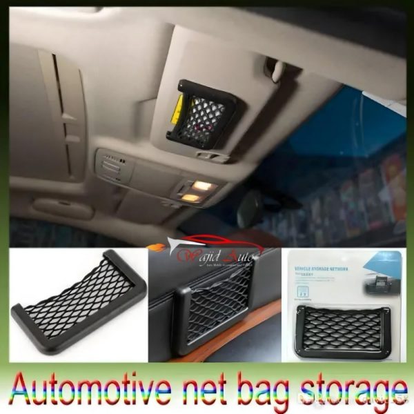 car extra net storage pocket phone holder