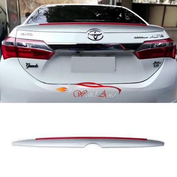 Toyota corolla trunk spoiler with light