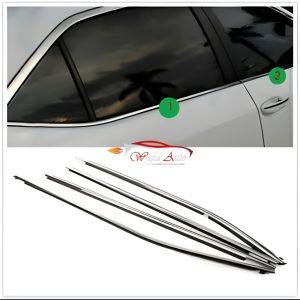 Toyota corolla 2015,2016,2017,2018,2019,2020,2021,2022,2023,2024,2025 weather strips chrome