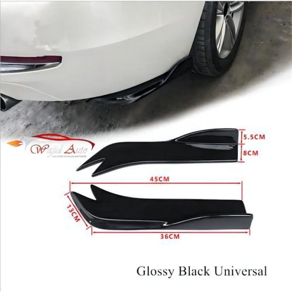 Universal back bumper splitter KNIFE STYLE GLOSSY