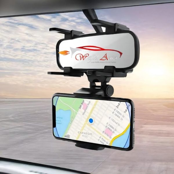 Rearview mirror mount mobile holder