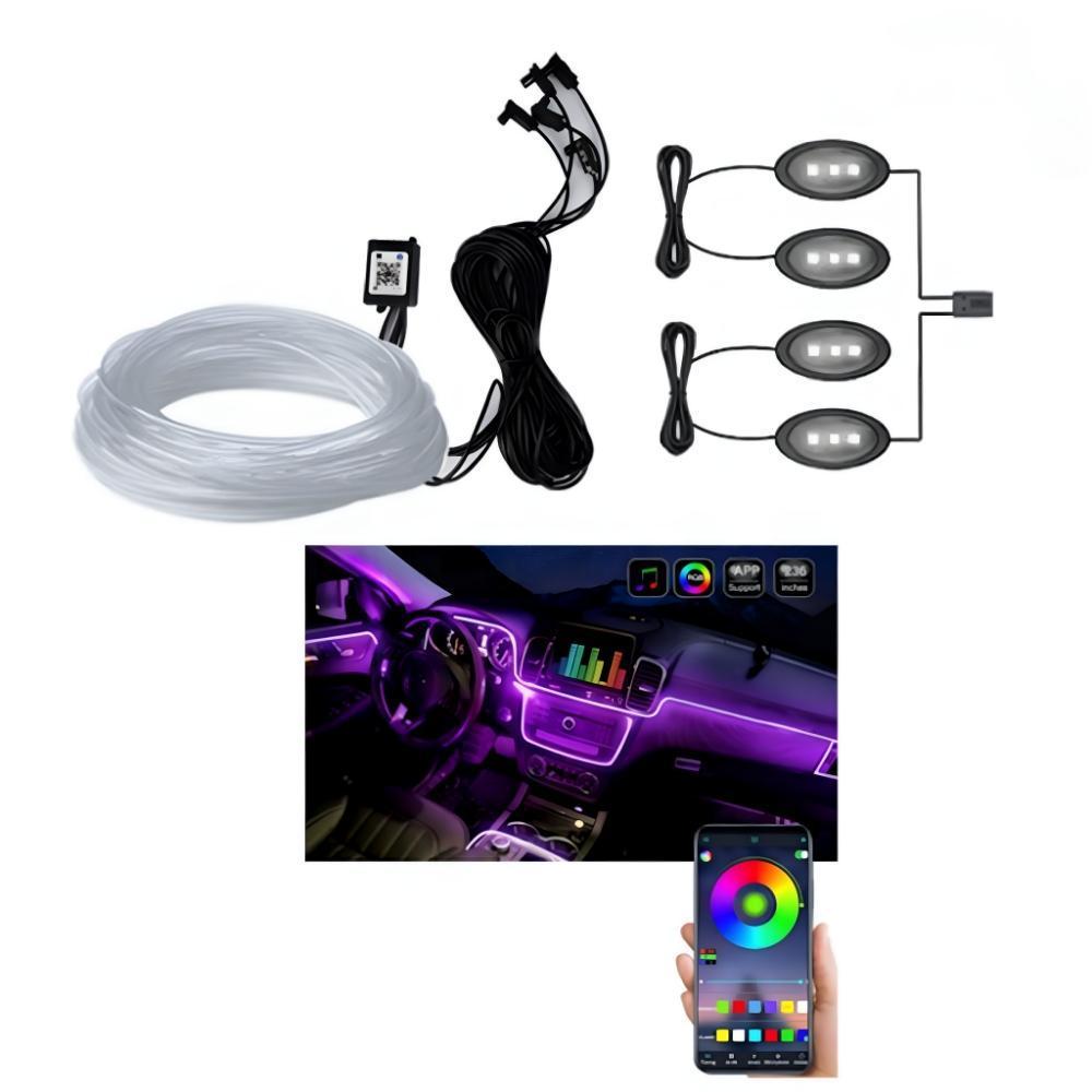 Car interior rgb lights with atmosphere lights app controller