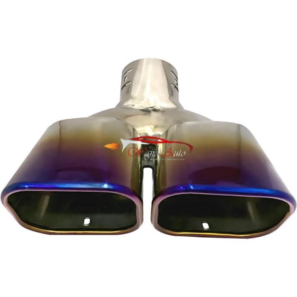 HKS dual face exhaust blue and silver colour