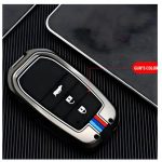 Fortuner button zinc metal key case