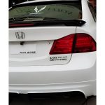 Honda civic trunk spoiler fiber with light