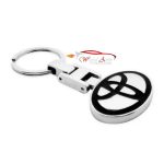 Metal key chain toyota black