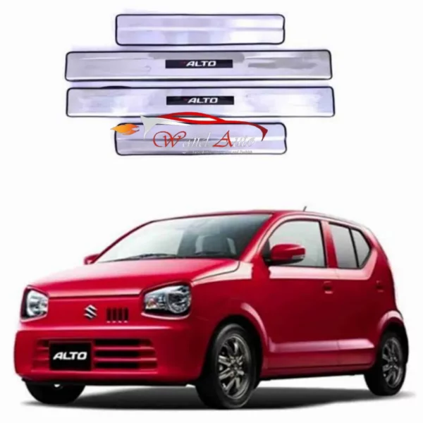 Metal led sill plates in silver for alto 660cc 2019,2020,2021,2022,2023,2024,2025