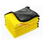 Microfiber Towel Yellow Grey