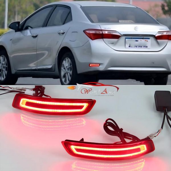 Toyota corolla 2015-2020 reflector lights neon lava