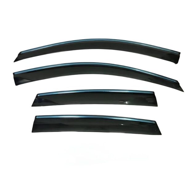 black colour sun visor or airpress with chrome border