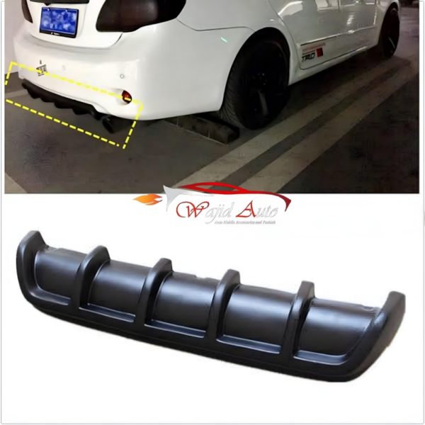 Rear shark fin diffuser black