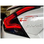 Snake style rear lamp for honda civic x in smoke colour