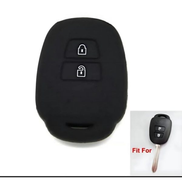 black colour soft silicone rubber key cover for vitz