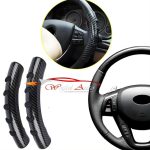 Car steering grip anti slip in carbon fiber