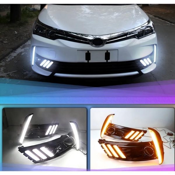 Toyota corolla 2017-2019 fog lamp cover DRL Dual Light