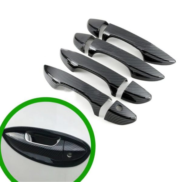 Door handle cover in carbon for toyota corolla 2015,2016,2017,2018,2019,2020,2021,2022,2023,2024,2025