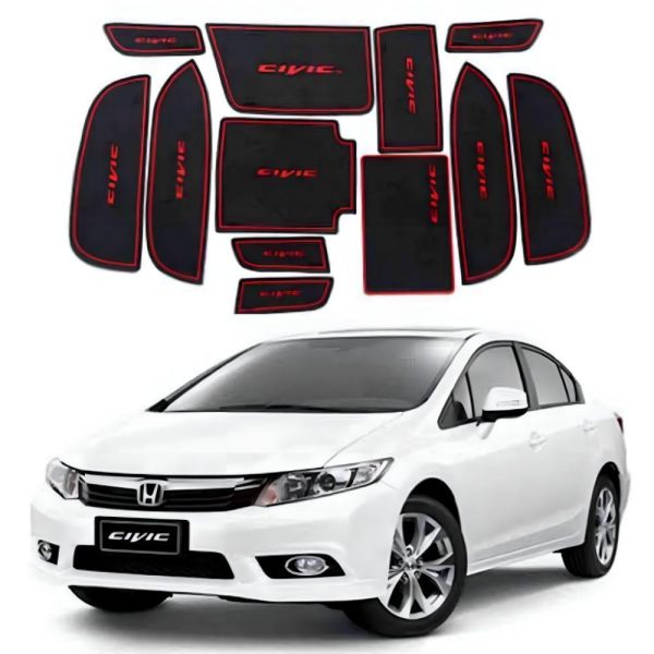 honda civic 2012-2015 interior cup holder mats