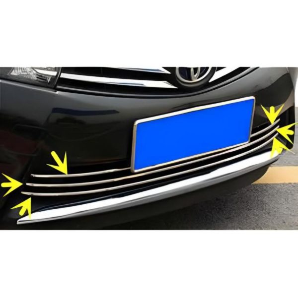 Lower grill 3pc chrome for Toyota corolla 2015,2016,2017