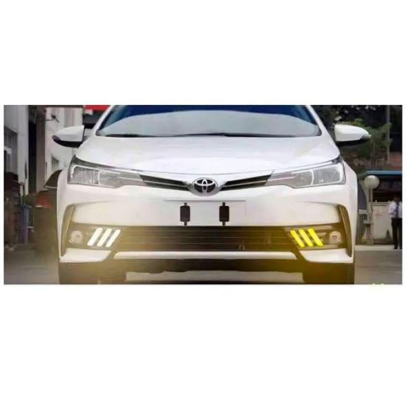 Toyota corolla 2017,2018,2019,2020 mustang style front bumper drl